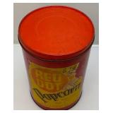 Misc. Vintage Advertisement Pieces Including Red Dot Popcorn Tin, Pears Soap Washboard & More