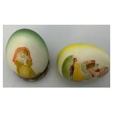 Arni Fernandiz Italy Handcaved Egg Figurines With Stands