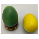 Arni Fernandiz Italy Handcaved Egg Figurines With Stands