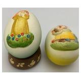 Arni Fernandiz Italy Handcaved Egg Figurines With Stands