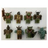 Vintage Mega Bloks Dragons "Krystal Wars" Knights Orcs Mini Figures Norvagen GOTELAG Minifigs