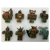 Vintage Mega Bloks Dragons "Krystal Wars" Knights Orcs Mini Figures Norvagen GOTELAG Minifigs