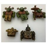 Vintage Mega Bloks Dragons "Krystal Wars" Knights Orcs Mini Figures Norvagen GOTELAG Minifigs