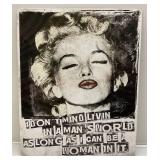 Vintage Tin Marilyn Monroe Sign 12" x 15"