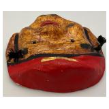 Vintage Chinese Paper mache Mask 8" x 8 1/2"