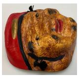 Vintage Chinese Paper mache Mask 8" x 8 1/2"