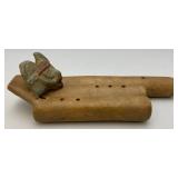 Vintage Myan Pottery Flute (Very Cool) 9" L x 4" W x 3"H