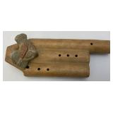 Vintage Myan Pottery Flute (Very Cool) 9" L x 4" W x 3"H