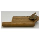 Vintage Myan Pottery Flute (Very Cool) 9" L x 4" W x 3"H