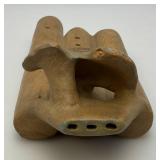 Vintage Myan Pottery Flute (Very Cool) 9" L x 4" W x 3"H