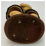 Miniature Flocked Sumo Wrestler Bobble Heads 5 1/2"