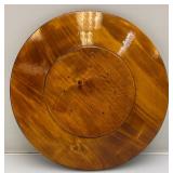 Vintage Russian Lacquer Hand Painted Wooden Plate With Battle Theme 11 1/2"