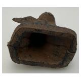 RARE Miniature Heavy Cast Iron Antique Cat With Wings Cat Grave marker 3 1/2" Tall