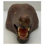 Antique Paper Mache Bear Head Taxidermy Bear Rug Mount (Very Cool)