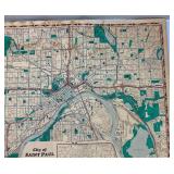 Vintage 1985 St. Paul Minnesota Map & More