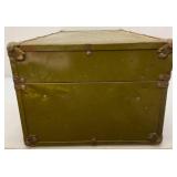 Vintage Army Foot Locker With Army Cap