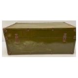 Vintage Army Foot Locker With Army Cap