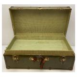 Vintage Army Foot Locker With Army Cap