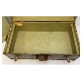 Vintage Army Foot Locker With Army Cap