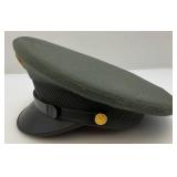 Vintage Army Foot Locker With Army Cap