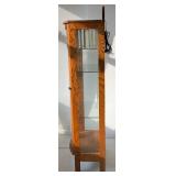 Vintage Wood Miniature Bow Front Curio Cabinet 19 1/4" L x 14" x 59" H