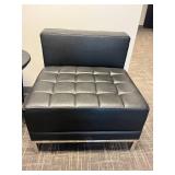 Black Vinyl Armless Chair