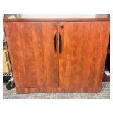 Cherry two door storage cabinet