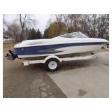 1999 Glastron SX195 Boat, MerCruiser 4.3, Spartan Bunk Trailer