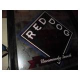 Red Dog Beer framed Mirror bar wall...