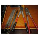 Pair of bolt cutters and large meta...