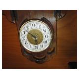 Well loved wood mirror wall clock w...