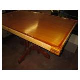 Vintage Mid-Century wood pedestal t...