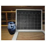 Heavy Marbled glass decorative vase...