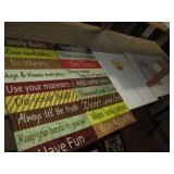 Floral paintings on canvas plus Vin...