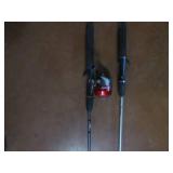 Pair of fishing rods and one reel...