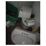 Unused Porcelain walls mount sink a...