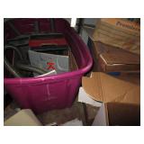 Multiple boxes and totes containing...