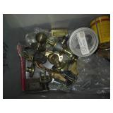 Storage tote with door hardware, ca...