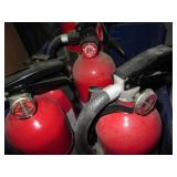 Large recycling tote of Fire exting...