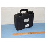 Molded Plastic Hard-Sided Foam-Lined Small ATA Waterproof Travel / Storage Case w/ Carry Handle - 14"x12"x6"