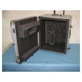 Heavy Duty Aluminum Carrying Case On Wheels Measures:  21" X 16" X 16"