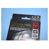Quantity 2 - NEW - SanDisk Extreme PRO Memory 64GB SD Cards