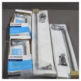 4 Piece Lot of Moen Banbury Chrome Bathroom Accessories - Moen Banbury Pivoting Double Post Toilet Paper Holder in Chrome