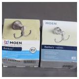 5 Piece Moen Banbury Brushed Nickel Bathroom Accessories