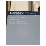 5 Piece Banbury Brushed Nickel Bathroom Accessories - Moen Brushed Nickel 18" Towe