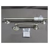 2 Piece Lot of Moen Banbury Brushed Nickel Grab Bars