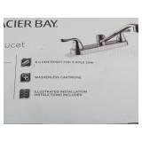Glacier Bay Constructor Double Handle Standard Kitchen Faucet in Chrome - HD67099-0801