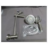 Glacier Bay Brushed Nickel Wall Bar Combo Hanhel Shower and Showerhead  - 8654252HC
