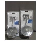 2 Piece Lot of Glacier Bay Chrome Showerhead w/ Adjustable Arm - 3075-512-WS1