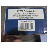 Mixed Lot - Gatco Latitude II Wall Mounted Towel Ring and Paper Holder in Brushed Bronze